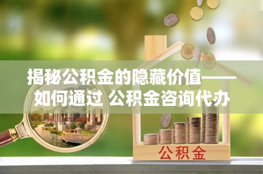 民和揭秘公积金的隐藏价值——如何通过 公积金咨询代办提取 优化财富管理