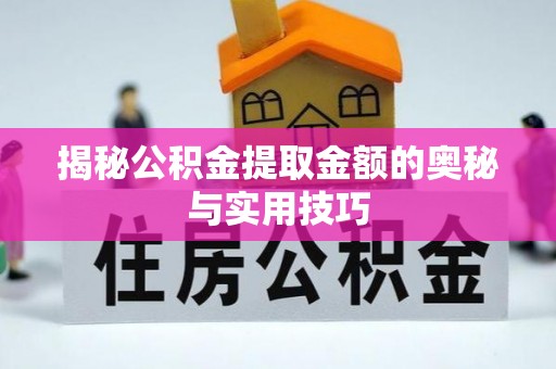 民和揭秘公积金提取金额的奥秘与实用技巧