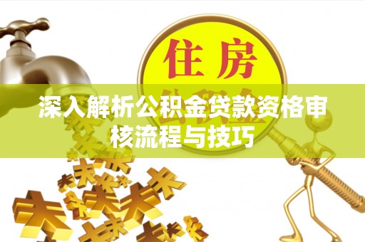 民和深入解析公积金贷款资格审核流程与技巧