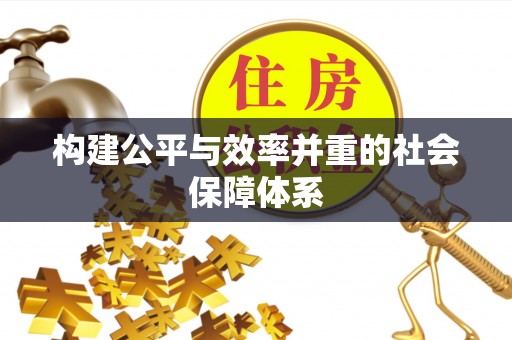 民和构建公平与效率并重的社会保障体系