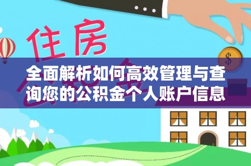 民和全面解析如何高效管理与查询您的公积金个人账户信息