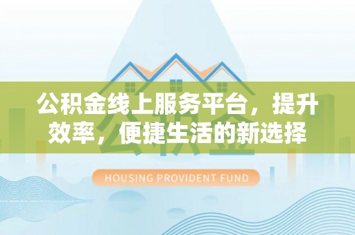 民和公积金线上服务平台，提升效率，便捷生活的新选择