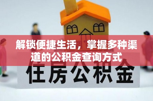 民和解锁便捷生活，掌握多种渠道的公积金查询方式