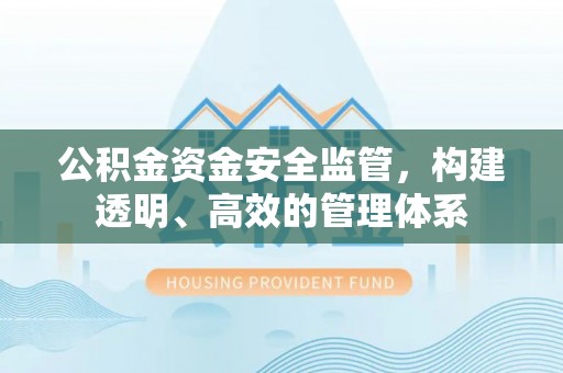 民和公积金资金安全监管，构建透明、高效的管理体系