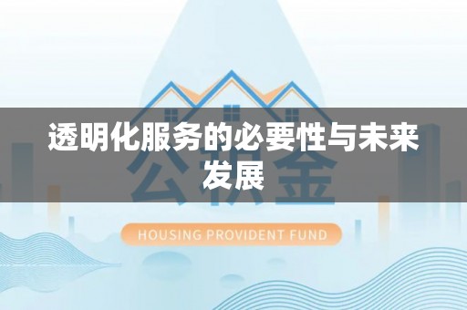 民和透明化服务的必要性与未来发展