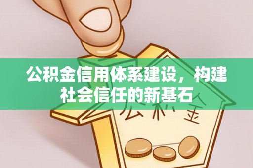 民和公积金信用体系建设，构建社会信任的新基石