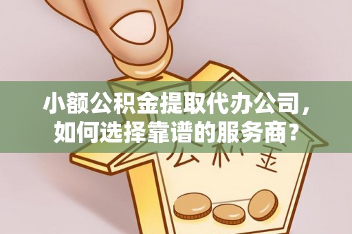 民和小额公积金提取代办公司，如何选择靠谱的服务商？